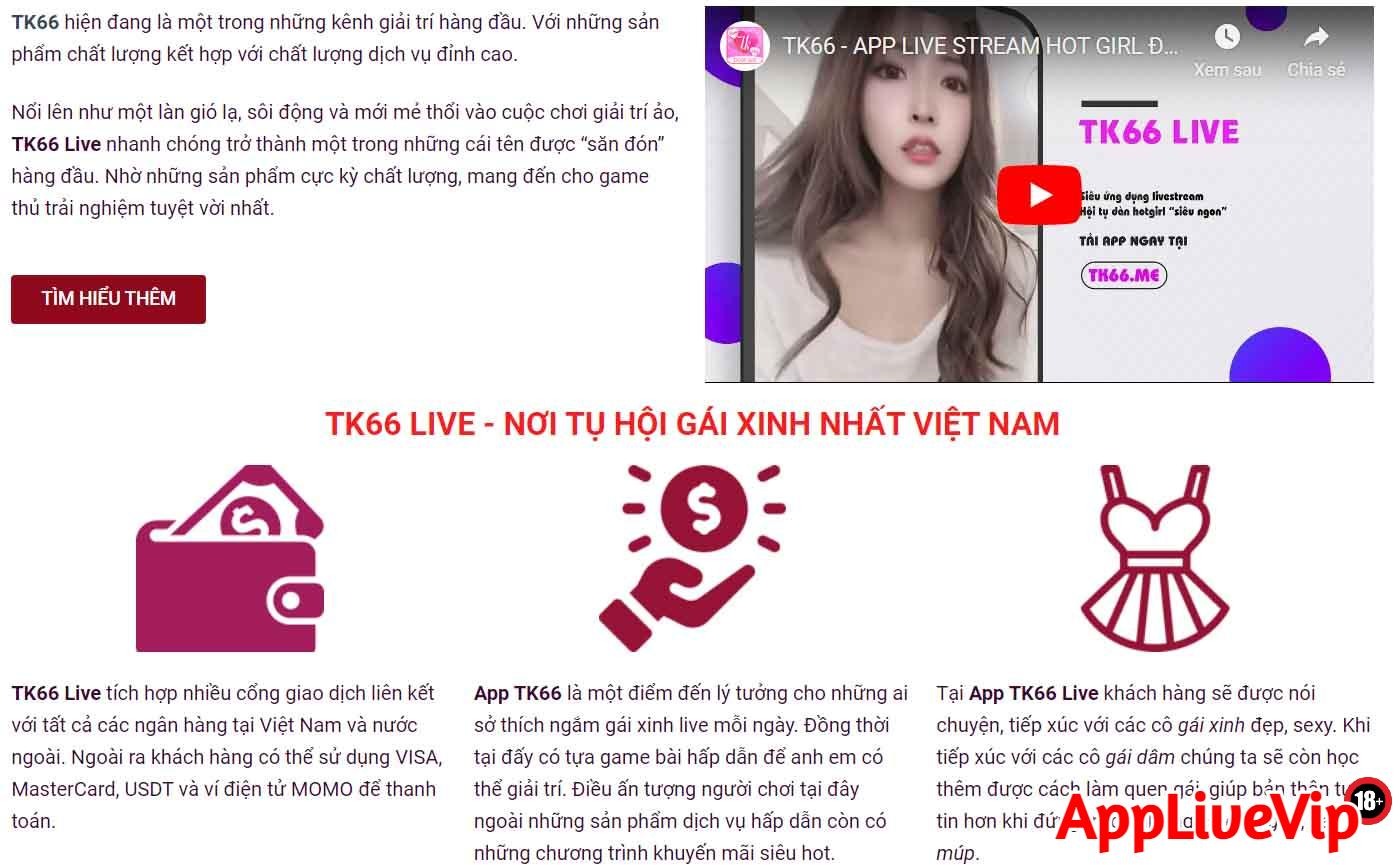 App live Tk66 uy tín