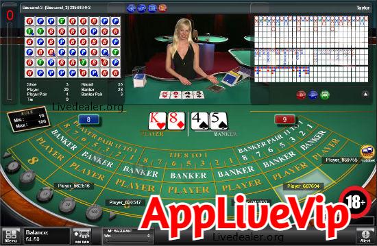 Chơi Baccarat trong app live