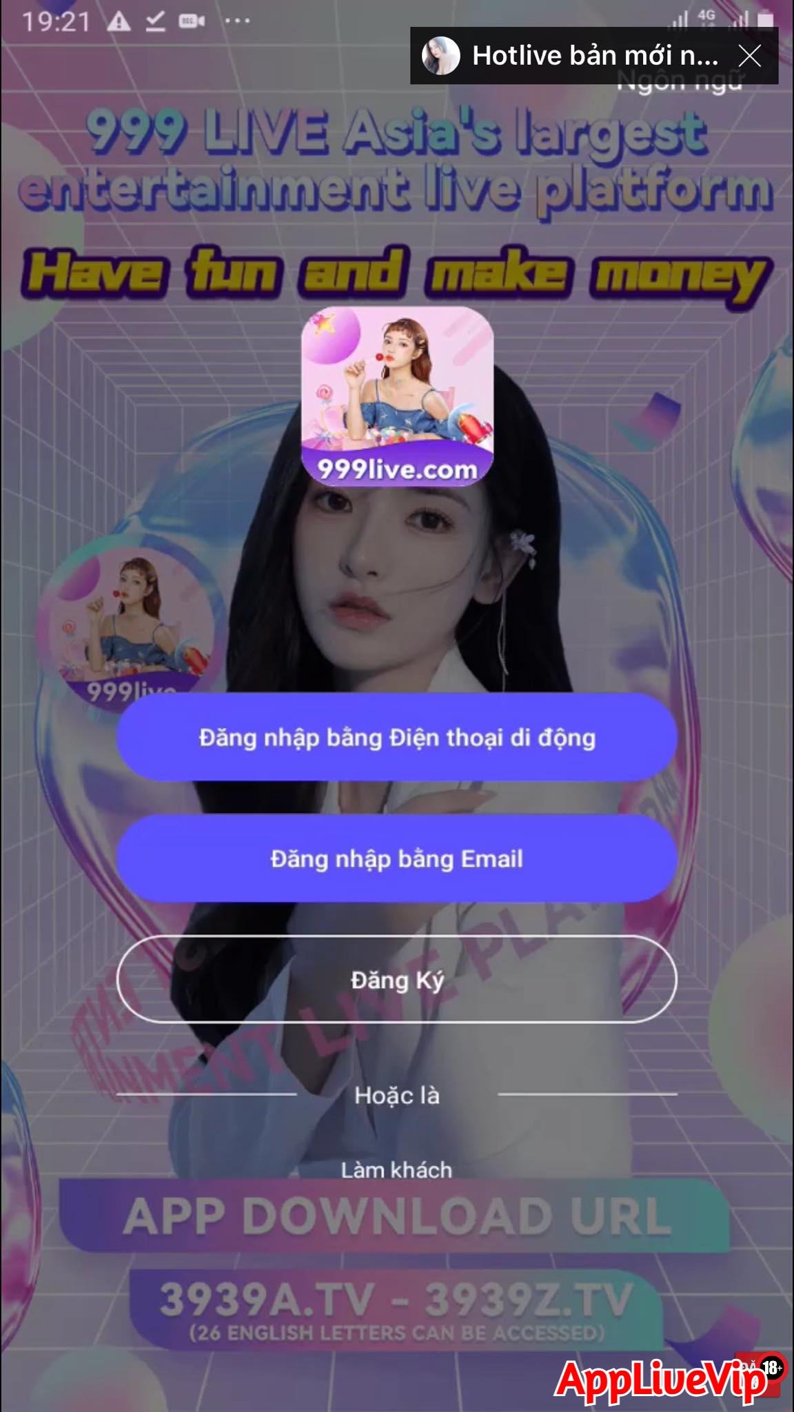 Tham gia chơi 999 live